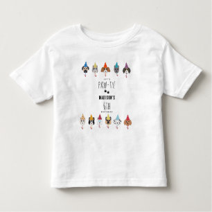 T-shirt Pour Les Tous Petits Chiens mignons Pawty Fête d'anniversaire