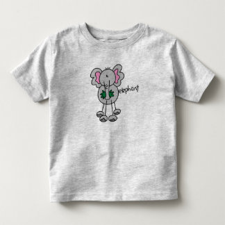 T-shirt Pour Les Tous Petits Chiffre éléphant de bâton