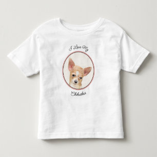 T-shirt Pour Les Tous Petits Chihuahua Peinture - Cute Original Chien Art