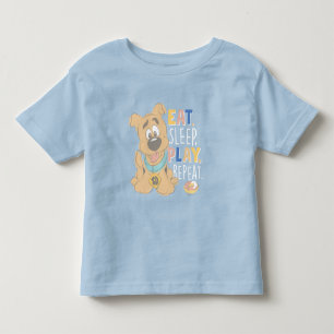 T-shirt Pour Les Tous Petits Chiot Scooby-Doo "Mange, Dors, Joue, Répète"