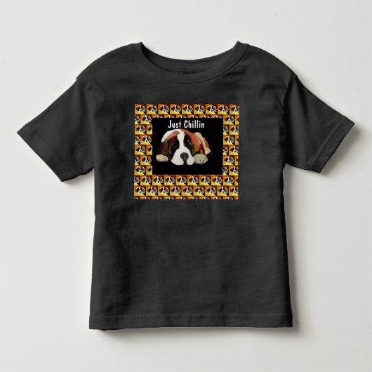 T-shirt Pour Les Tous Petits Chiot St-Bernard (Devant)