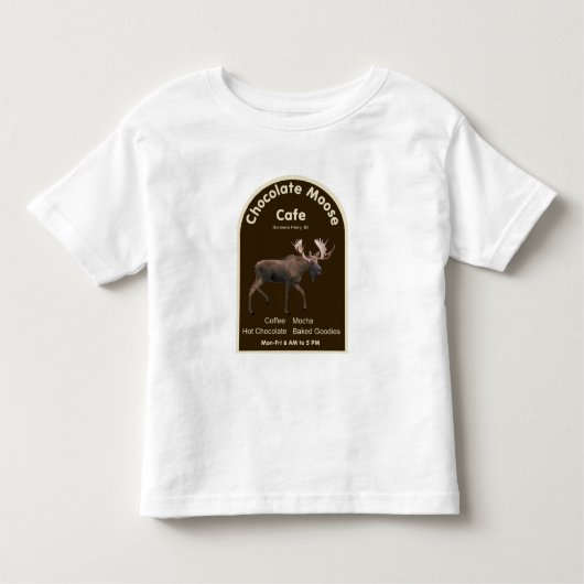 T-shirt Pour Les Tous Petits Chocolat Moose Café (Devant)