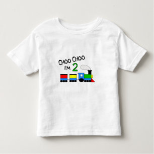 T-shirt Pour Les Tous Petits Choo Choo j'ai 2 ans ! Avec le TRAIN