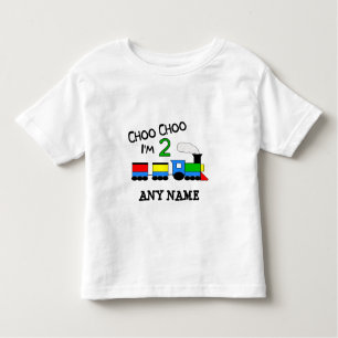T-shirt Pour Les Tous Petits Choo Choo j'ai 2 ans ! Avec le TRAIN