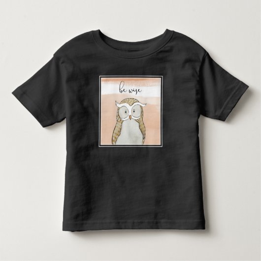 T-shirt Pour Les Tous Petits Chouette | Soyez sages (Devant)