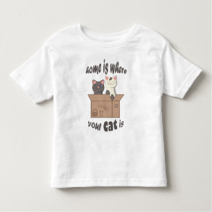 T-shirt Pour Les Tous Petits Citation drôle Accueil est où est votre chat