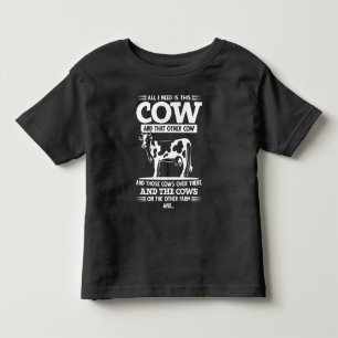 T-shirt Pour Les Tous Petits Citations d'élevage de bovins de vache amusantes