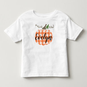 T-shirt Pour Les Tous Petits Citrouille à l'aquarelle orange pour fille Toddler