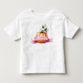T-shirt Pour Les Tous Petits Citrouille orange rose Toddler personnalisé (Devant)