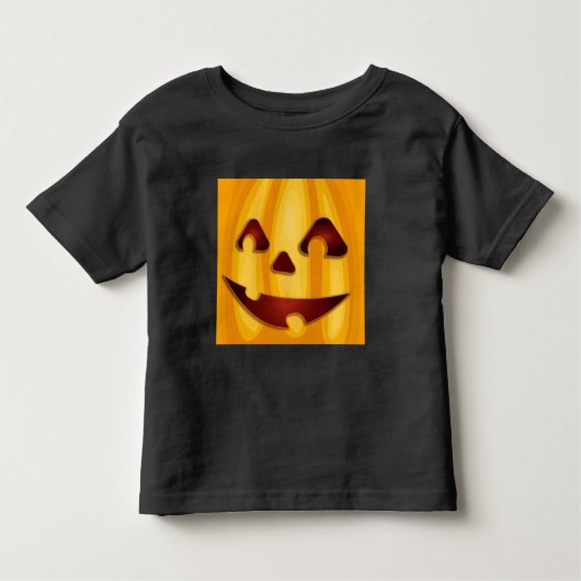 T-shirt Pour Les Tous Petits Citrouille sculpté souriant design Halloween (Devant)