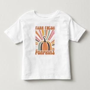 T-shirt Pour Les Tous Petits Citrouilles frais de la ferme rétro
