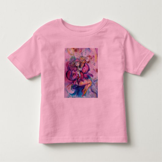 T-SHIRT POUR LES TOUS PETITS CLOWN ROSE MUSICAL (Devant)