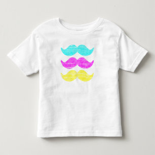 T-shirt Pour Les Tous Petits CMY Mustaches (style presse-lettres)