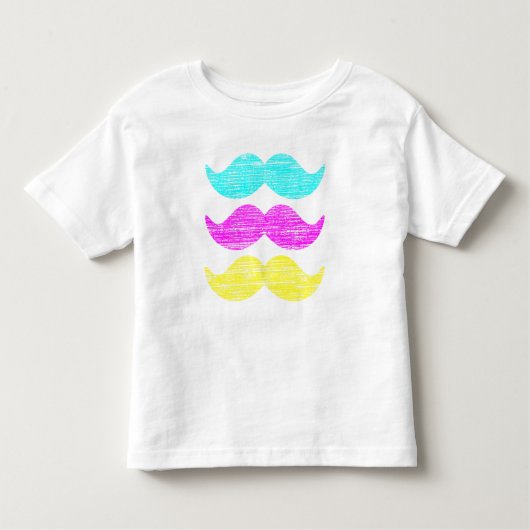 T-shirt Pour Les Tous Petits CMY Mustaches (style presse-lettres) (Devant)