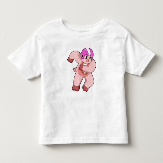 T-shirt Pour Les Tous Petits Cochon de football (Devant)