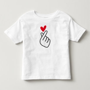 T-shirt Pour Les Tous Petits cœur de doigt coréen