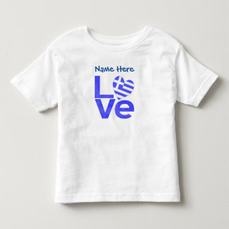 T-shirt Pour Les Tous Petits Cœur drapeau bleu Grèce LOVE personnalisé 