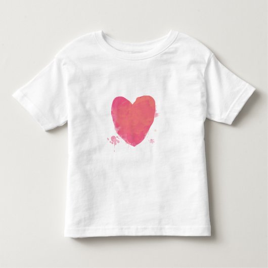 T-shirt Pour Les Tous Petits Coeur rose mou (Devant)