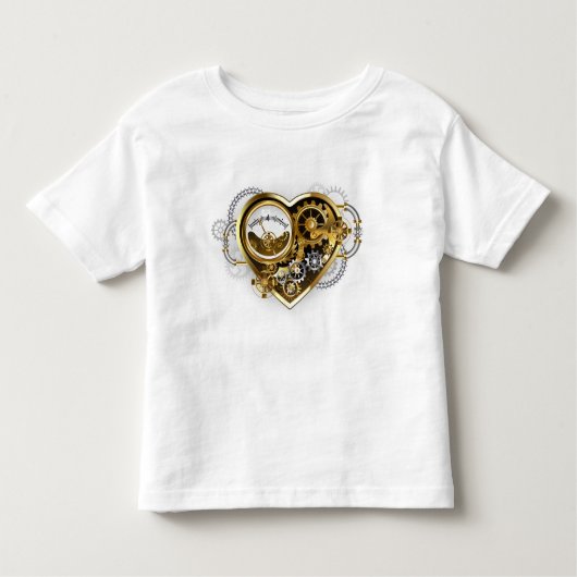 T-shirt Pour Les Tous Petits Coeur vapeur avec un manomètre (Devant)