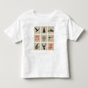 T-shirt Pour Les Tous Petits Collage des timbres de nature