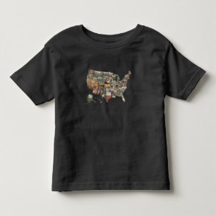 T-shirt Pour Les Tous Petits Collage d'état des Etats-Unis