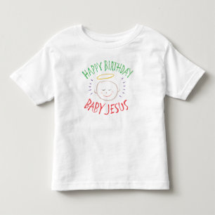T-shirt Pour Les Tous Petits Colorez le bébé Jésus de joyeux anniversaire de