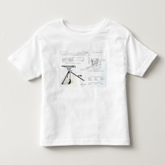 T-shirt Pour Les Tous Petits Comparaison de l'arme à feu automatique de colt (Devant)