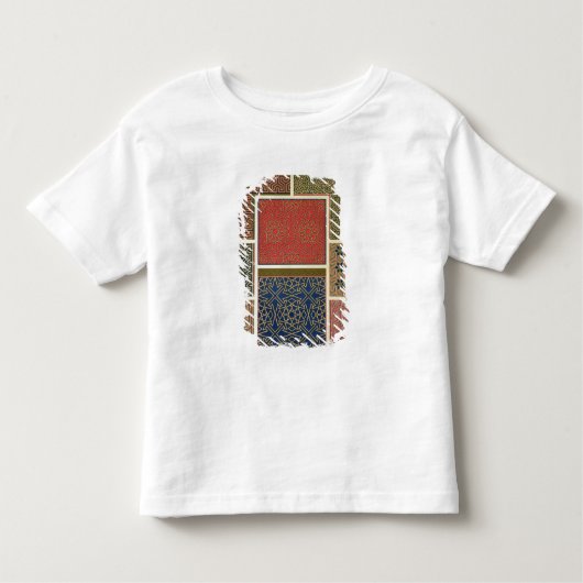 T-shirt Pour Les Tous Petits Compartiments et frontières en bois, 'd'art arabe (Devant)