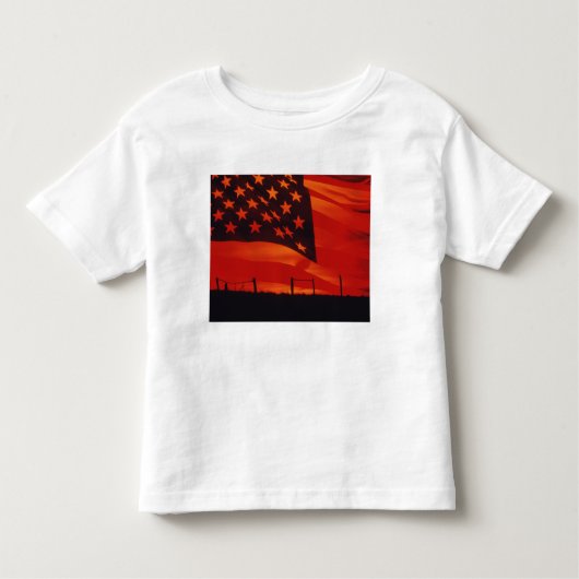 T-shirt Pour Les Tous Petits Composé numérique du drapeau américain (Devant)