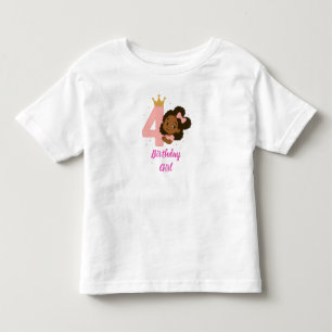 T-shirt Pour Les Tous Petits Conception 4ème anniversaire Princesse Rose