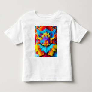 T-shirt Pour Les Tous Petits Conception de Mandala Florale colorée