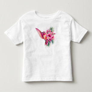 T-shirt Pour Les Tous Petits Conception d'oiseau d'aquarelle PNG Frangipanier C