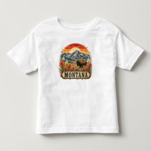 T-shirt Pour Les Tous Petits Conception graphique PNG de montagnes vintage du M