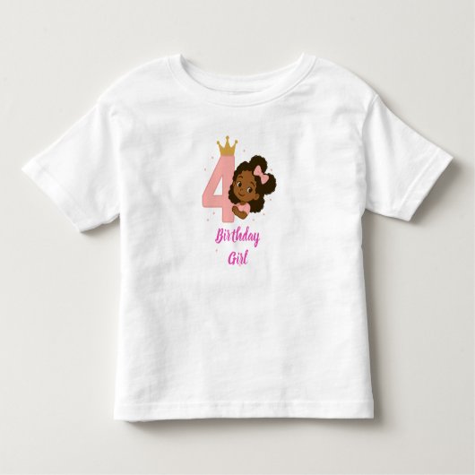 T-shirt Pour Les Tous Petits Conception pour le 4ème anniversaire de la Princes (Devant)