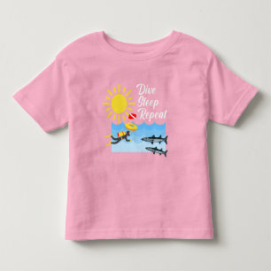 T-shirt Pour Les Tous Petits Conception répétée du sommeil de plongée - Toddler