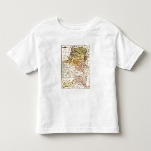 T-shirt Pour Les Tous Petits CongoPanoramic MapCongo (Devant)