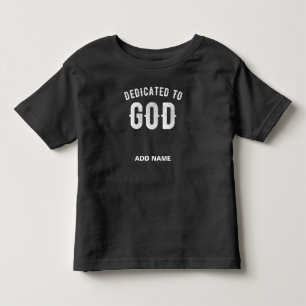 T-SHIRT POUR LES TOUS PETITS CONSACRÉ À DIEU TEXTE BLANC PERSONNALISABLE