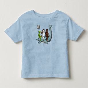T-shirt Pour Les Tous Petits Conspiration Bigfoot Loch Ness Monster Water Ski