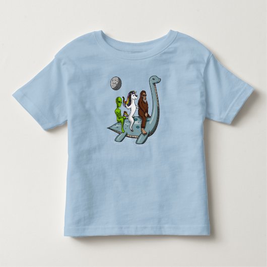 T-shirt Pour Les Tous Petits Conspiration Bigfoot Loch Ness Monster Water Ski (Devant)