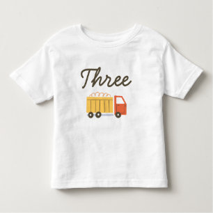T-shirt Pour Les Tous Petits Construction Anniversaire Truck Toddler T