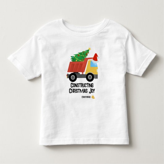 T-shirt Pour Les Tous Petits Construire Noël Joy Construction Camion de camping (Devant)