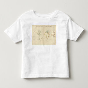 T-shirt Pour Les Tous Petits Contour 2 de carte du monde