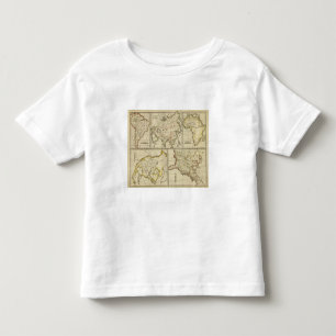 T-shirt Pour Les Tous Petits Contour Asie, S Amérique, etc.