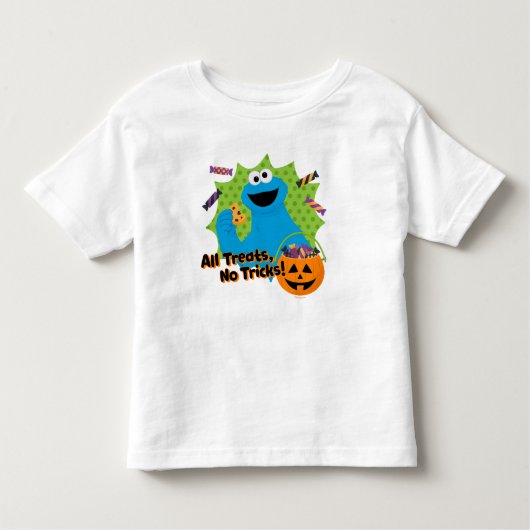 T-shirt Pour Les Tous Petits Cookie Monster | Tous Les Traitements, Pas De Truc (Devant)
