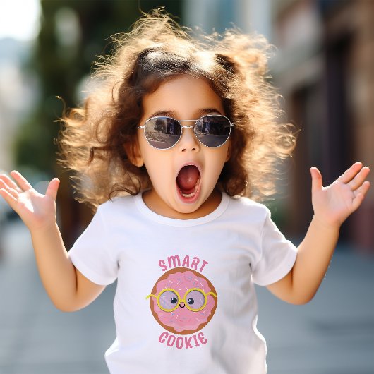 T-shirt Pour Les Tous Petits Cookie Smart Kawaii Rose