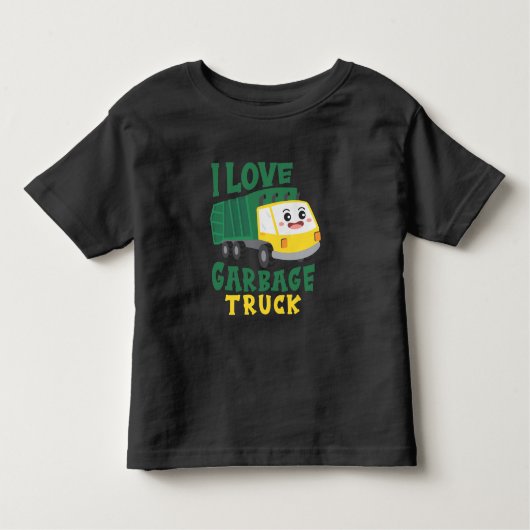 T-shirt Pour Les Tous Petits Cool Garbage Truck aimant Boy Kids Toddler (Devant)