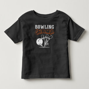 T-shirt Pour Les Tous Petits Cool Retro Bowling Champ Sport Toddler