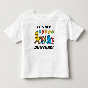T-shirt Pour Les Tous Petits Copains de la rue Sésame C'est mon anniversaire