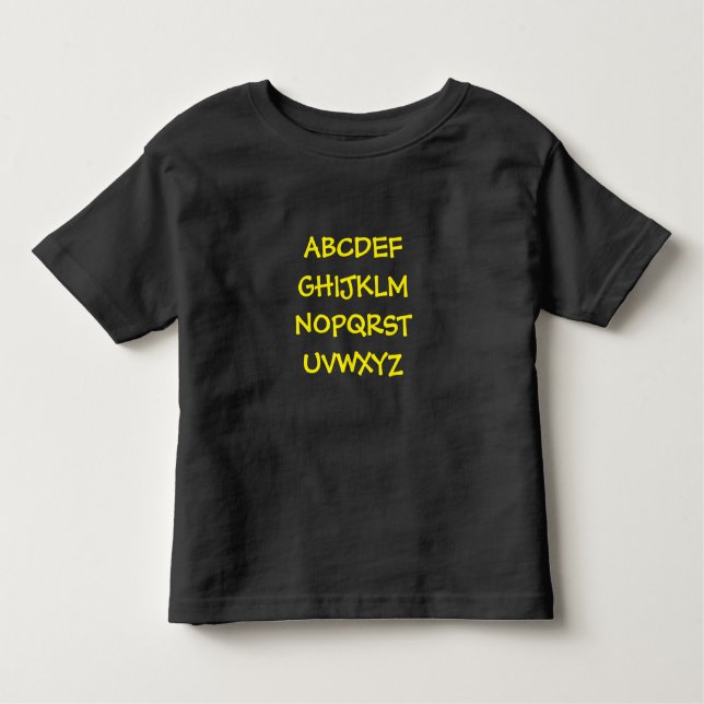 T-shirt Pour Les Tous Petits Copie de l'alphabet de l'enfant (Devant)
