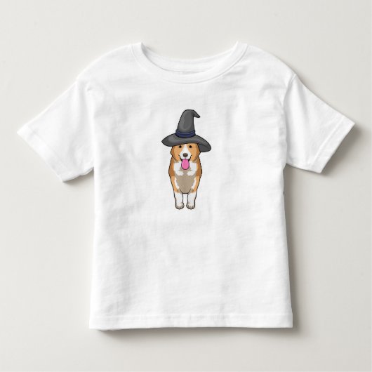 T-shirt Pour Les Tous Petits Corgi Witch (Devant)